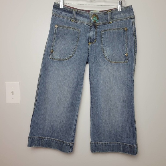 Marlow Jeans Vintage Marlow Capri Jeans Wide Leg Mid Rise Y2k